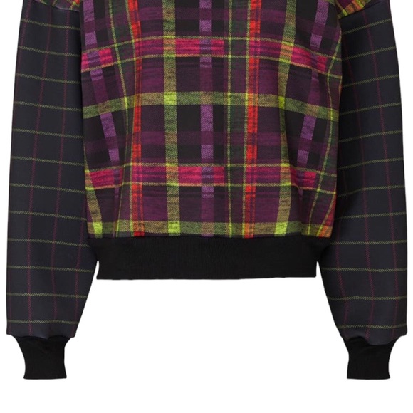 Terez As If Plaid Sweatshirt Top Long Sleeve Size Medium Pre-Loved - Picture 7 of 7